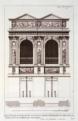 Fontaine des Innocents, Paryż, z „Architecture Francoise” Jacques-Francois Blondel, 1727
